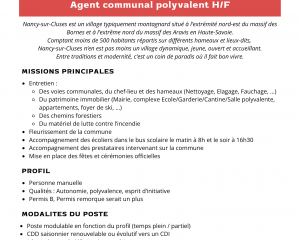 Offre d'emploi