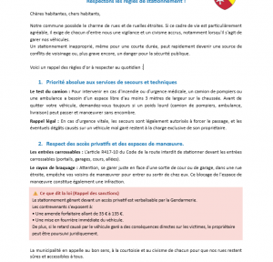 Info stationnement !