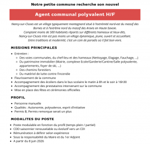 Offre d'emploi
